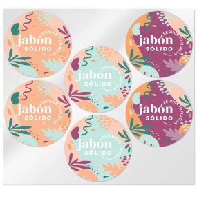 Pegatinas jabon solido