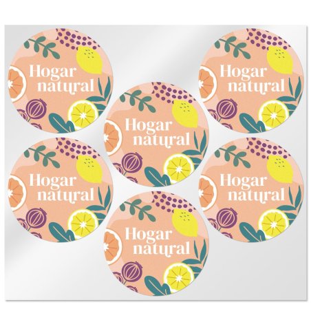 En Gran Velada puedes comprar pegatinas redondas organic hogar natural para packaging. ¡Muy resistentes! Diseños exclusivos. Env