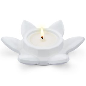 Molde portavelas flor de loto abierta