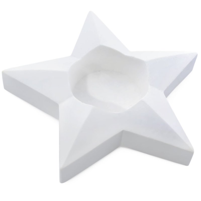 En Gran Velada puedes comprar moldes de silicona para hacer portavelas, como este en forma de estrella de Navidad. ¡Fácil de usa