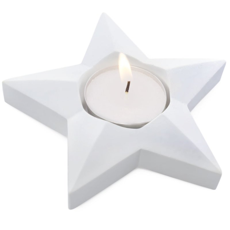 En Gran Velada puedes comprar moldes de silicona para hacer portavelas, como este en forma de estrella de Navidad. ¡Fácil de usa