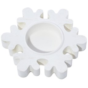 Molde porta velas floco de neve