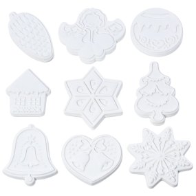 Molde 9 mini figuras de Natal