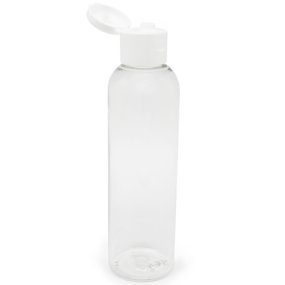 Garrafa pet alta 250 ml tampa dobradiça branca por atacado