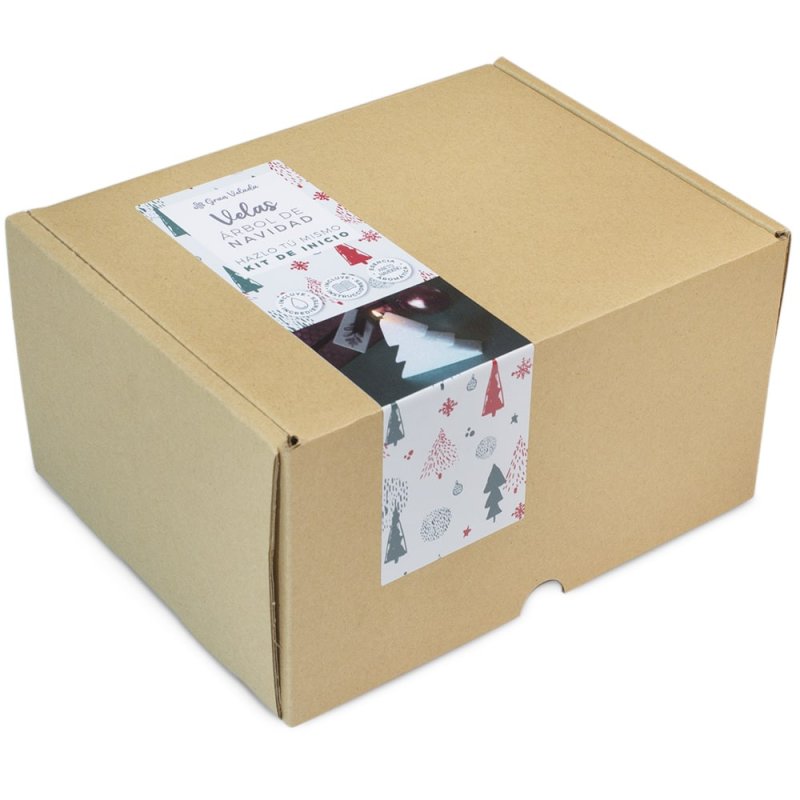 Materiales + instrucciones para hacer 5 velas árbol de Navidad caseras. ¡Todo incluido en este kit de Gran Velada! Fácil de usar