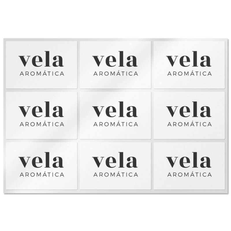 En Gran Velada puedes comprar pegatinas para hacer velas aromáticas, como este modelo con fondo transparente. Diseños exclusivos