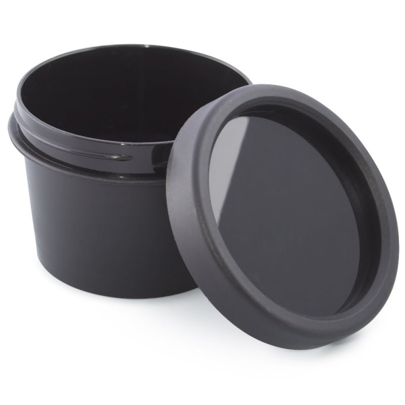 En Gran Velada puedes comprar envases para cosmética al por mayor, como este bote negro de 50 ml. ¡Calidad al mejor precio! Enví