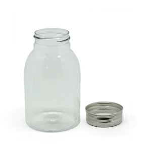 Flacon plastique 250 ml couvercle aluminium