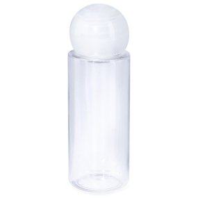 Frasco cilindrico PET 30 ml tampa bola branca