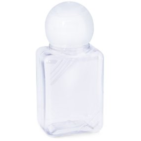 Garrafa pet retangular 35 ml de bola branca