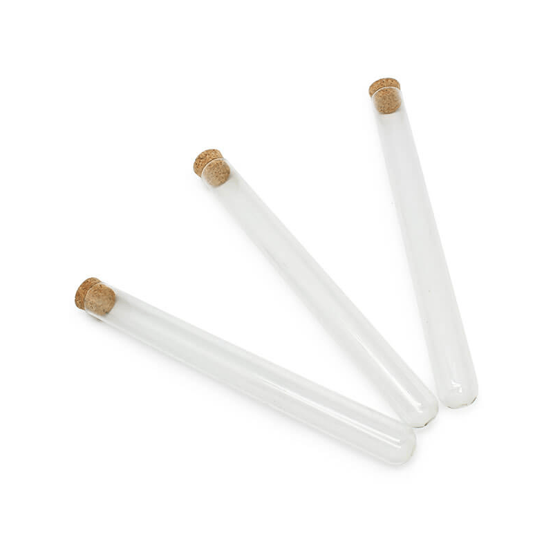 Descubre en Gran Velada probetas de cristal 18cm con tapón de corcho. Perfectas para regalos de boda. Calidad y estilo en un sol