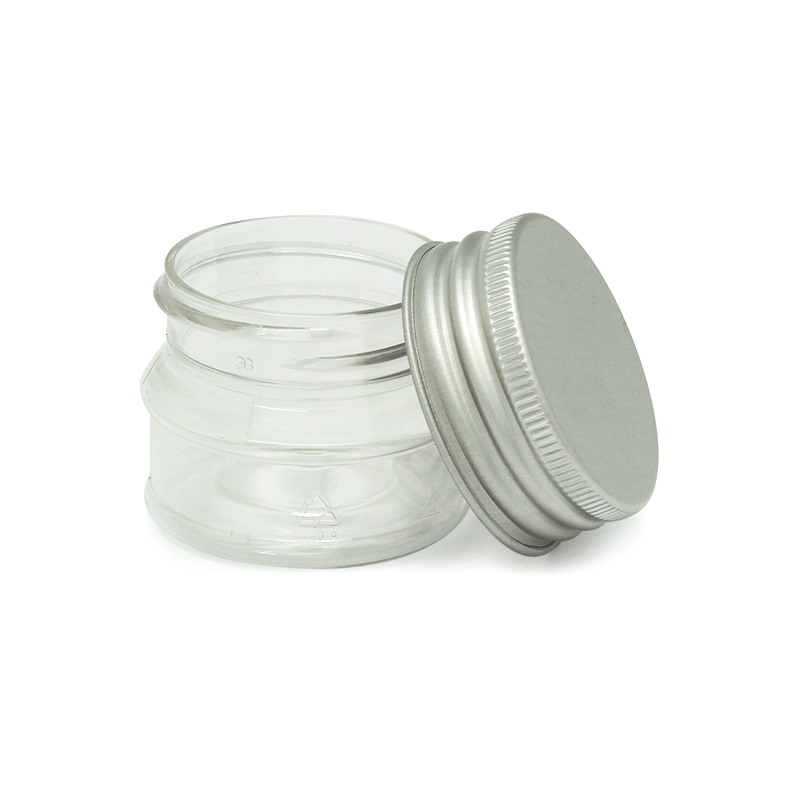 En Gran Velada puedes comprar envases al por mayor en formato ahorro, como este tarro transparente de 30 ml con tapa de aluminio