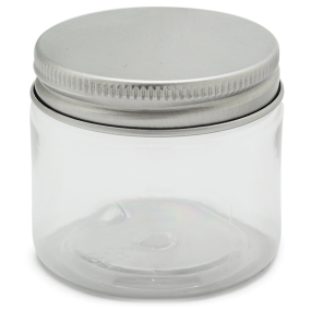 Tarro 200 ml PET recto tapa aluminio por mayor