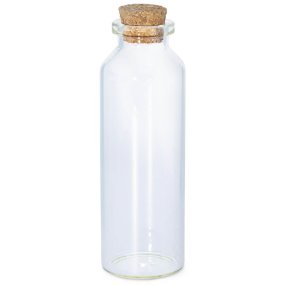 Botella 32 ml de cristal con tapón de corcho
