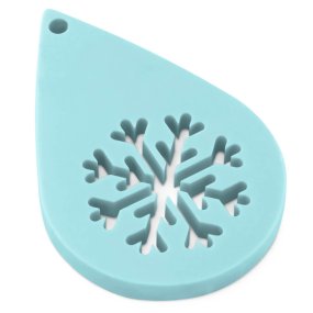 Molde gota com floco de neve figura para pendurar