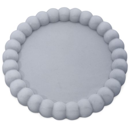 En Gran Velada puedes comprar moldes de silicona para hacer bases y porta velas como este plato con perlas. ¡Resistente y fácil 