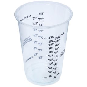Copo de mediçao 240 ml em plastico descartável