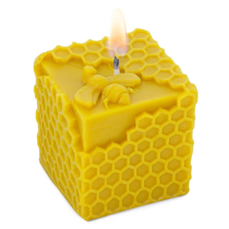 Moldes de silicona para velas, como este panal bajo cuadrado con abeja. Resistente y fácil de usar. ¡Compra con envíos rápidos y
