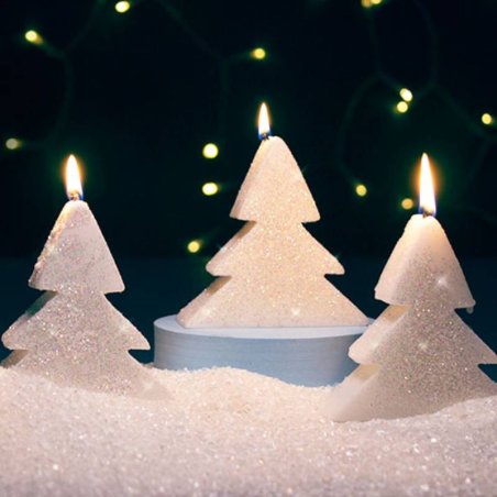 Materiales + instrucciones para hacer 5 velas árbol de Navidad caseras. ¡Todo incluido en este kit de Gran Velada! Fácil de usar