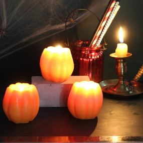 Kit fazer velas abobora de Halloween. Materiais e intruçoes