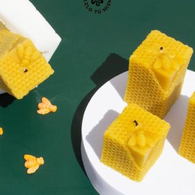 Kit como fazer velas de cera. Materiais e instruções
