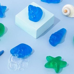 Kit como fazer sabonetes marinhos. Materiais e instruçoes