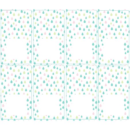 Consigue pegatinas para packaging únicas en Gran Velada: modelo rectangular con detalles de colores. ¡Enví­os rápidos y diseños 