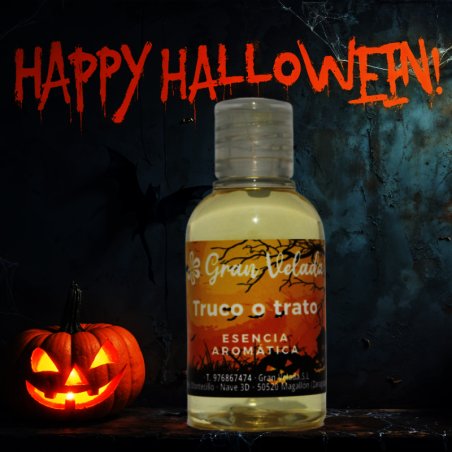 Compra esencia aromática truco o trato en Gran Velada. Ideal para jabones, velas y ambientadores. ¡Perfecta para fragancias dulc