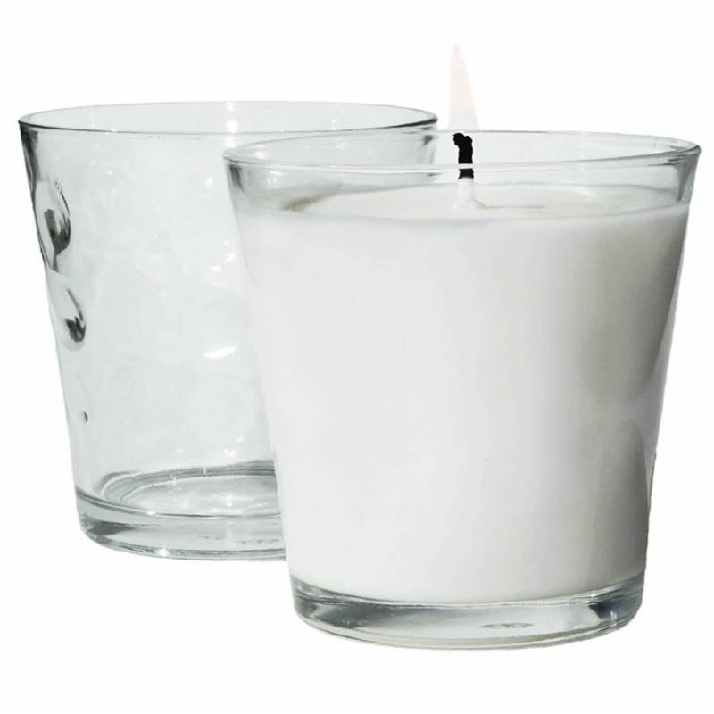 Compra vaso 260 ml Orbital en Gran Velada. Cristal resistente con topos, ideal para velas aromáticas y decorativas. ¡Perfecto pa