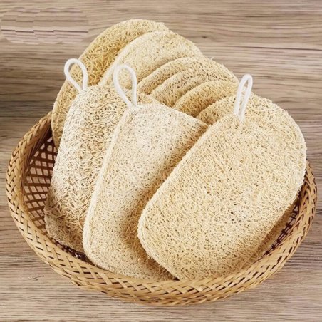 Descubre nuestras esponjas de lufa rectangular, perfectas para cocina y baño. Naturales, biodegradables y con envío rápido. ¡Haz