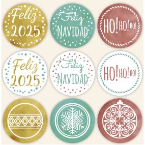 Pegatinas navidad ho ho ho