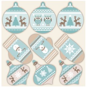 Pegatinas decorativas regalos navideños