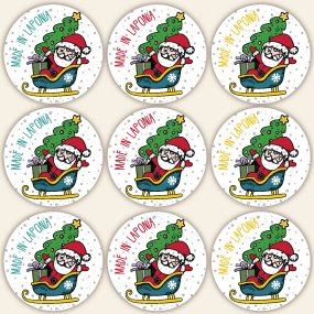 Adesivos pai natal made in laponia
