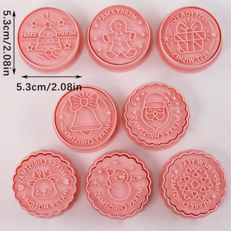 Descubre el set de cortapastas navideños 8 diseños en Gran Velada. Perfecto para galletas y manualidades festivas. ¡Compra ahora