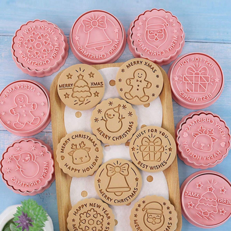 Descubre el set de cortapastas navideños 8 diseños en Gran Velada. Perfecto para galletas y manualidades festivas. ¡Compra ahora