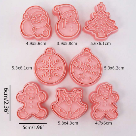 Descubre el set de cortapastas figuras navideñas en Gran Velada. Perfecto para decorar galletas y repostería festiva. ¡Compra ah