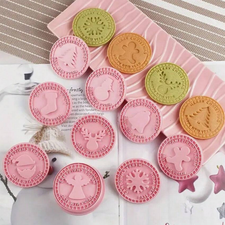 Descubre el set de cortapastas Merry Christmas 9 diseños redondos en Gran Velada. Ideal para manualidades navideñas. ¡Compra aho