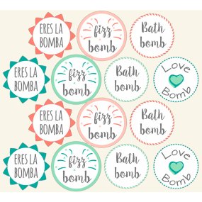 Pegatinas para bombas de baño