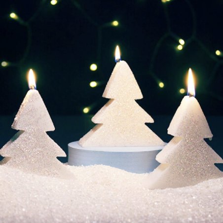 Materiales + instrucciones para hacer 5 velas árbol de Navidad caseras. ¡Todo incluido en este kit de Gran Velada! Fácil de usar