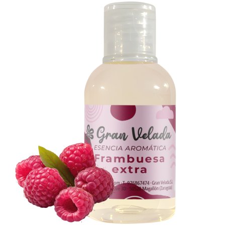 En Gran Velada puedes comprar esencia extra concentrada de frambuesa con un intenso aroma. Ideal para hacer velas, jabones, perf