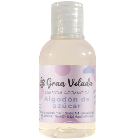 Descubre en Gran Velada la esencia de algodón de azúcar ideal para crear perfumes, velas y cosméticos. ¡Envíos rápidos para tus 
