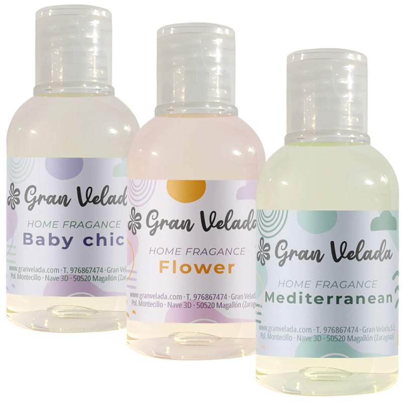 Descubre el pack ahorro fragancias para el hogar en Gran Velada. Incluye baby chic, Mediterráneo y flower. ¡Compra ahora! - Cómo