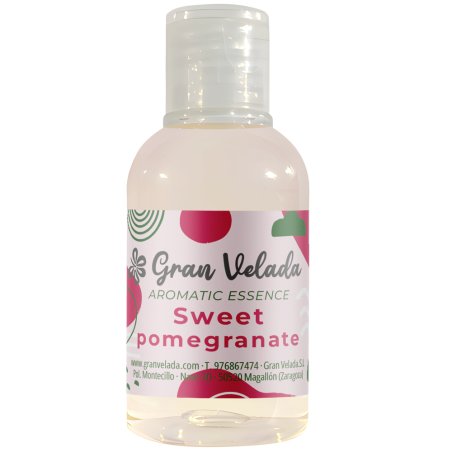 Compra esencia aromática dulce granada en Gran Velada. Notas dulces, afrutadas y cálidas con un fondo empolvado, ideal para jabo