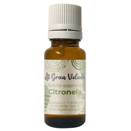 En Gran Velada puedes comprar el aceite esencial de citronela al mejor precio. Aceites esenciales 100% puros. Enviamos a España 