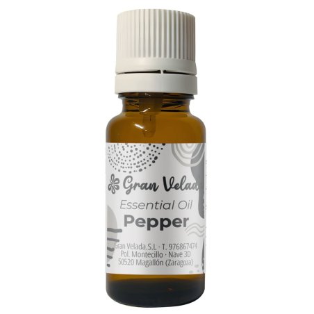 En Gran Velada puedes comprar aceite esencial de pimienta negra para aromaterapia y para cosmetica. Se usa para mejorar la circu
