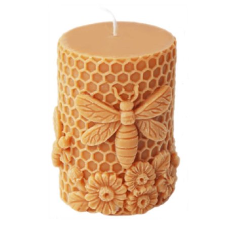 Descubre el molde vela cilíndrica abeja y flores en Gran Velada. Ideal para crear velas decorativas con un toque natural. ¡Compr