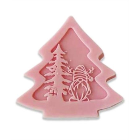 Descubre el molde árbol 2D con Santa en relieve en Gran Velada. Ideal para velas navideñas con detalles únicos. ¡Compra ahora y 