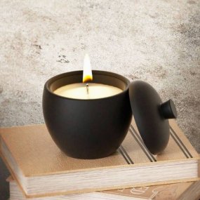 Molde elegante con tapa recipiente para velas