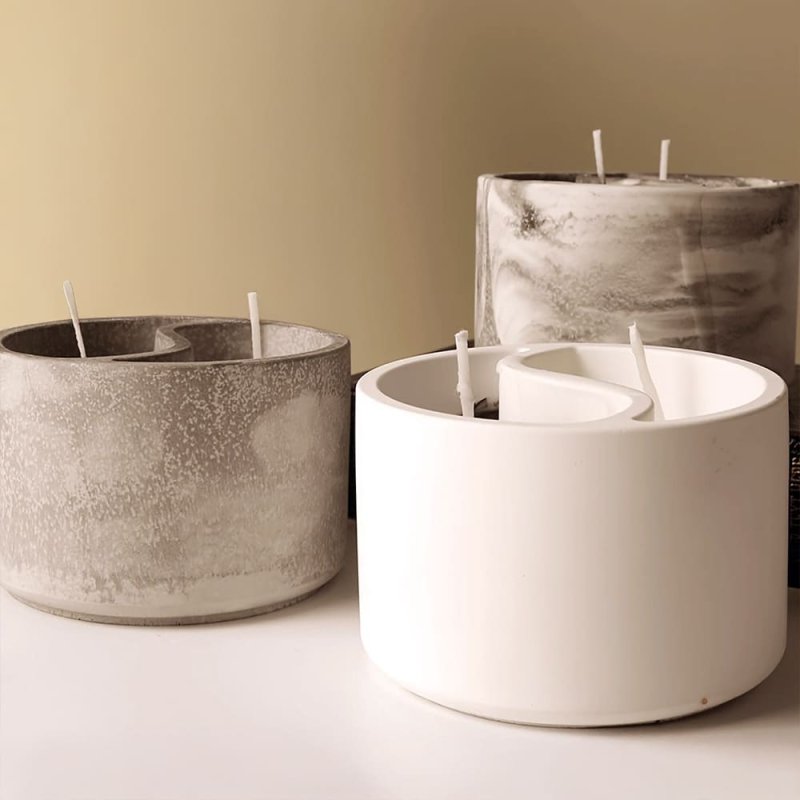 Compra molde recipiente yin yang en Gran Velada. Ideal para cemento, resina y escayola. Flexible, antiadherente y fácil de desmo