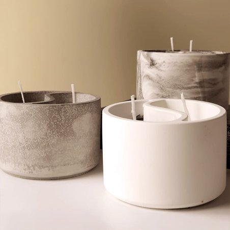 Compra molde recipiente yin yang en Gran Velada. Ideal para cemento, resina y escayola. Flexible, antiadherente y fácil de desmo